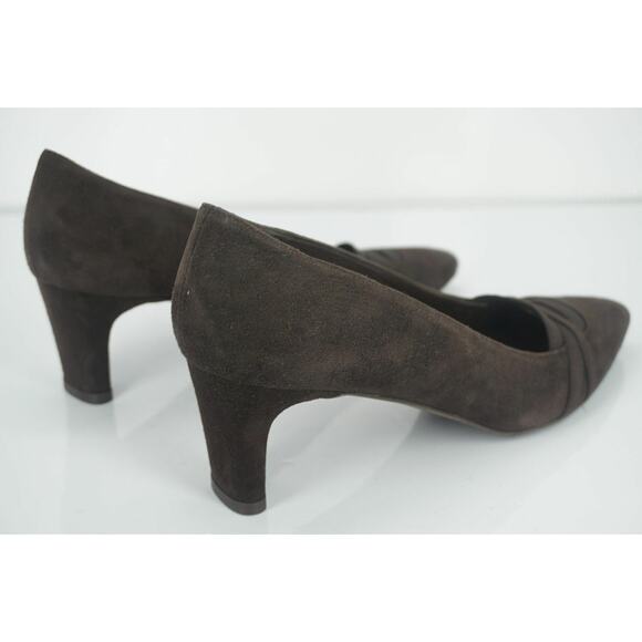 Stuart Weitzman brown Suede Bandexsvelt Pointed Toe Heel Pumps Size 7 New $385 - Picture 6 of 11